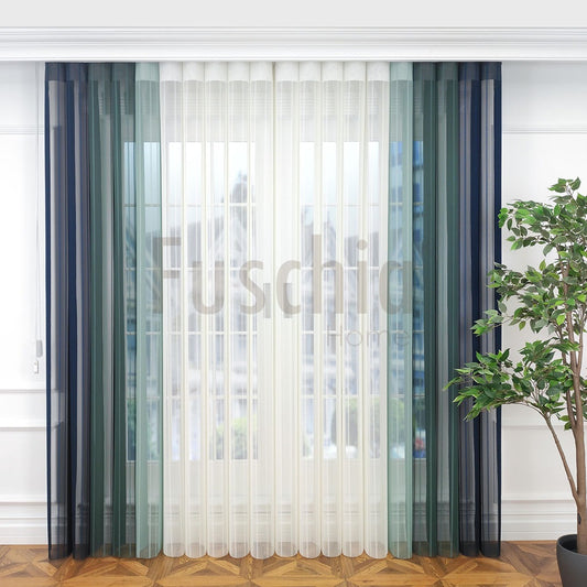 City - Çizgili Dikey Tül Perde