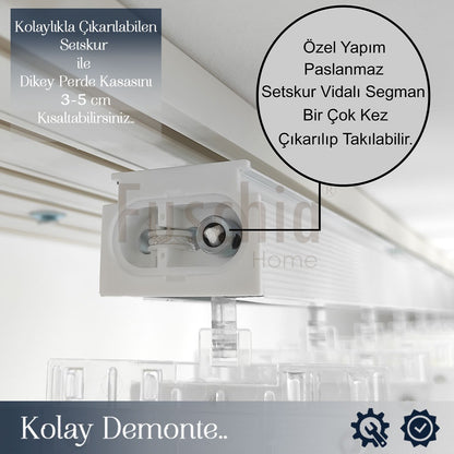 Flamingo Soft  - Baskılı Dikey Tül Perde