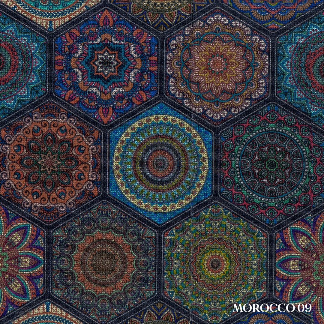 Morocco - Baskılı Dikey Tül Perde