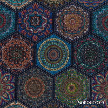 Morocco - Baskılı Dikey Tül Perde