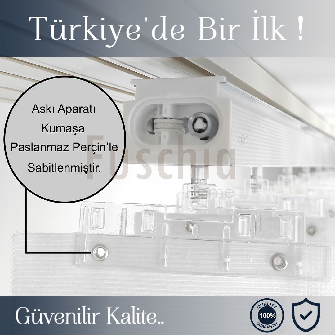 Yannic - Katyonik Dikey Tül Perde